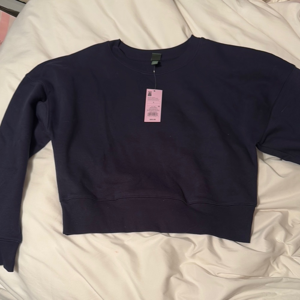 Wild Fable Navy Blue Cropped Sweatshirt